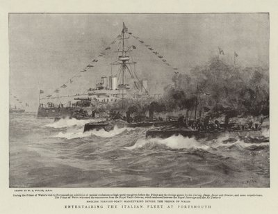 Italian laivaston viihdyttäminen Portsmouthissa tekijältä William Lionel Wyllie